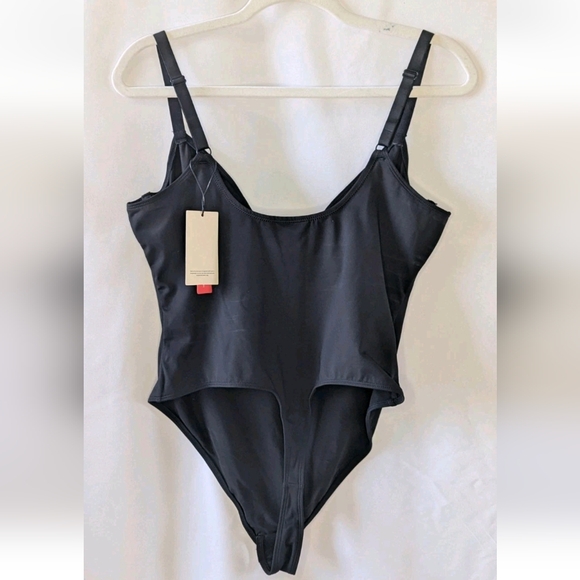 Popilush Deep V Neck Thong Shapewear Bodysuit Black XL NWT - Picture 9 of 13